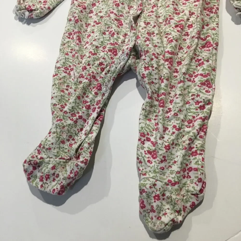 Laura Ashley Baby Girl Romper sz 3-6 Sleeper One Piece